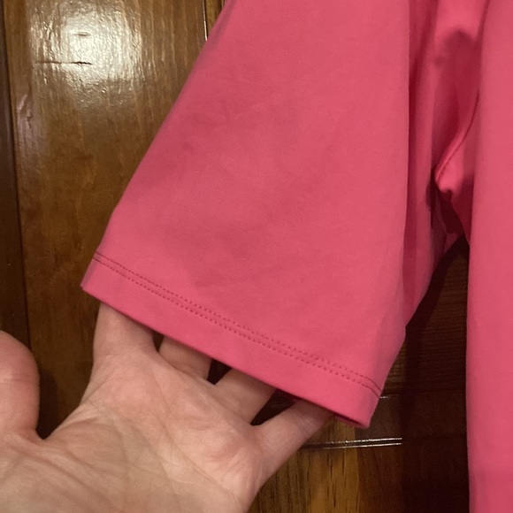 XL Christopher & Banks Pink Short Sleeved Top with Spandex - Picture 5 of 8